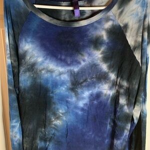 Soft stitch blue smoky camouflage long sleeve